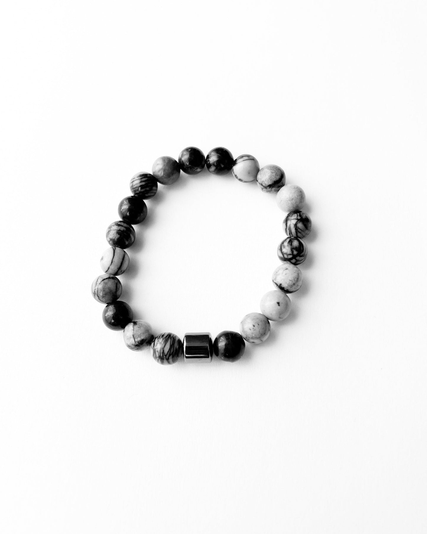 Black Network Stone Bracelet