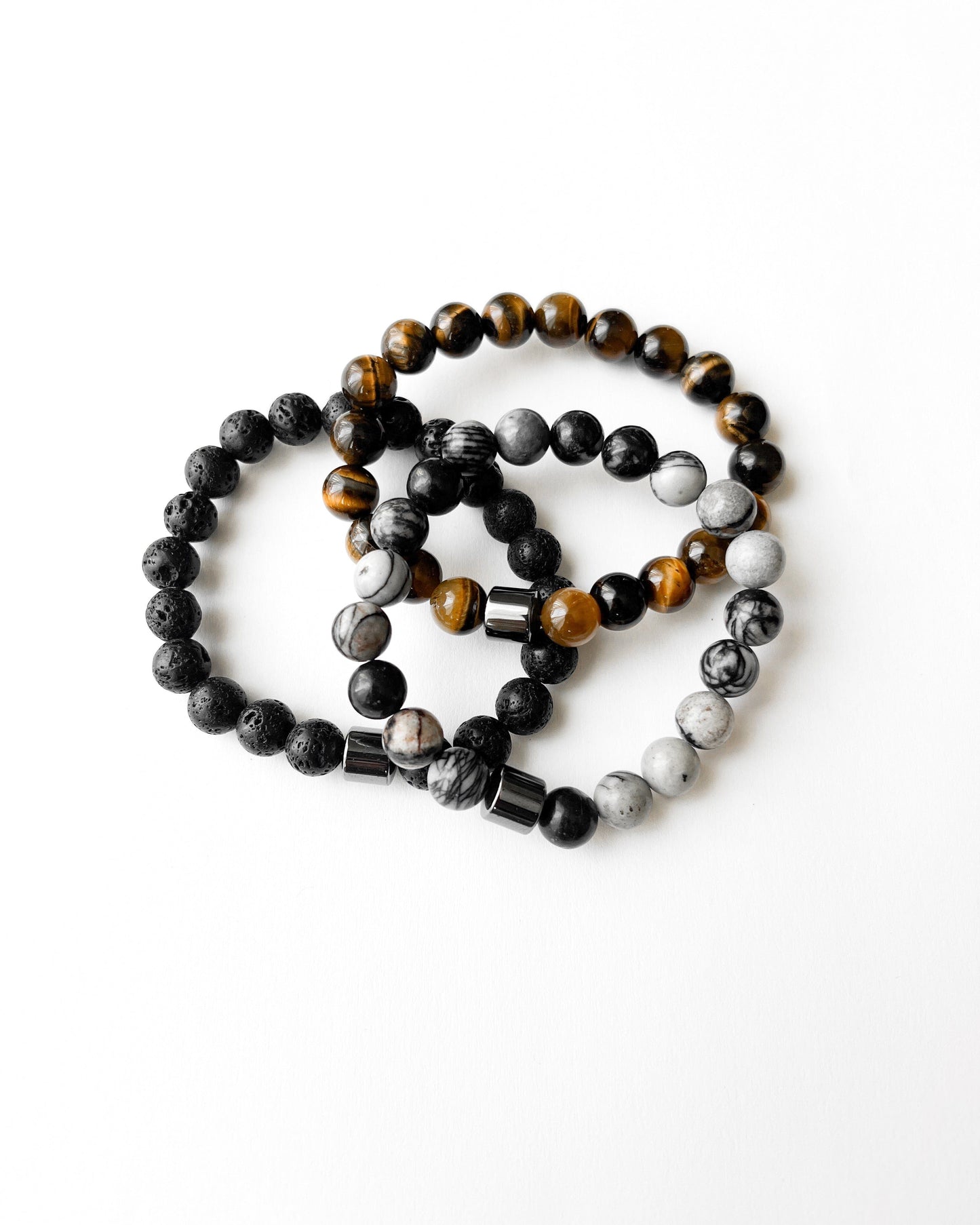 Black Network Stone Bracelet