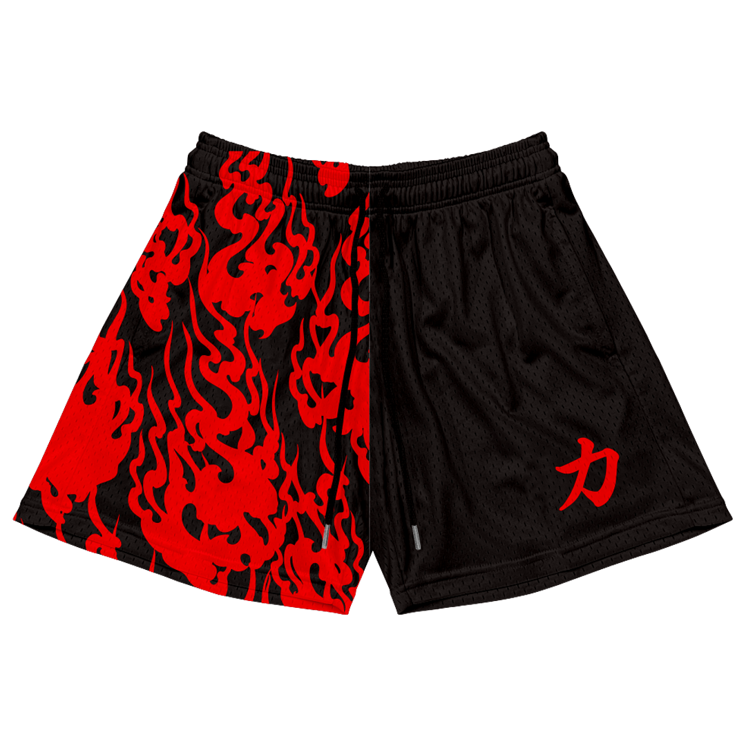 Strength Kanji Shorts - Black