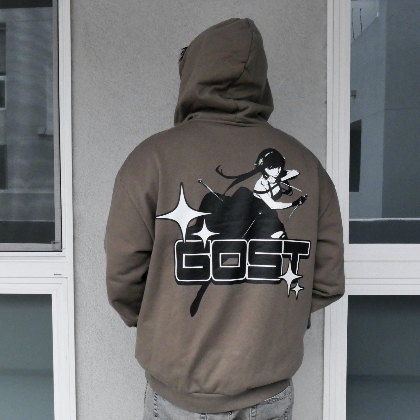 Oversized Haku's Revenge Zip Up - Stone