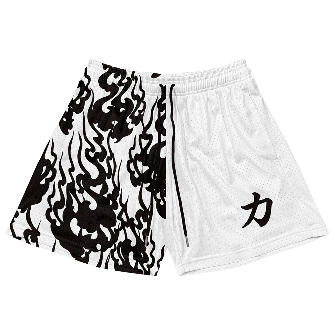 Strength Kanji Shorts - White