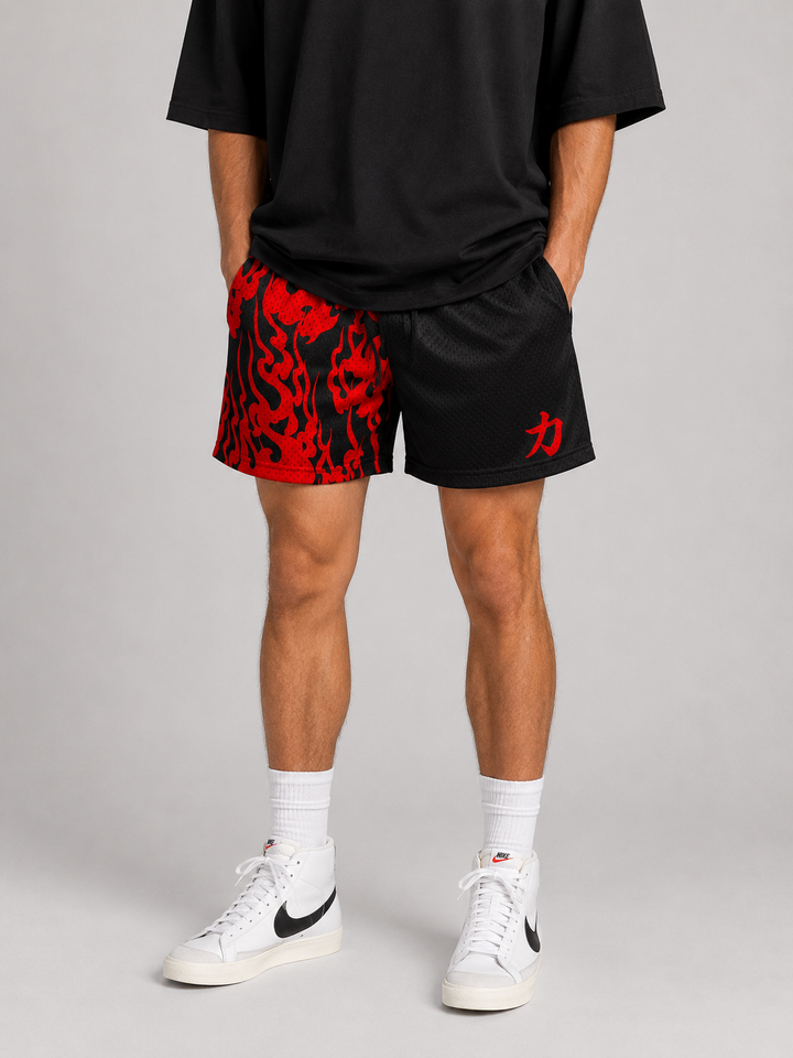 Strength Kanji Shorts - Black