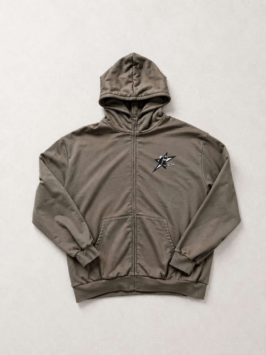 Y2K Zip Up - Stone