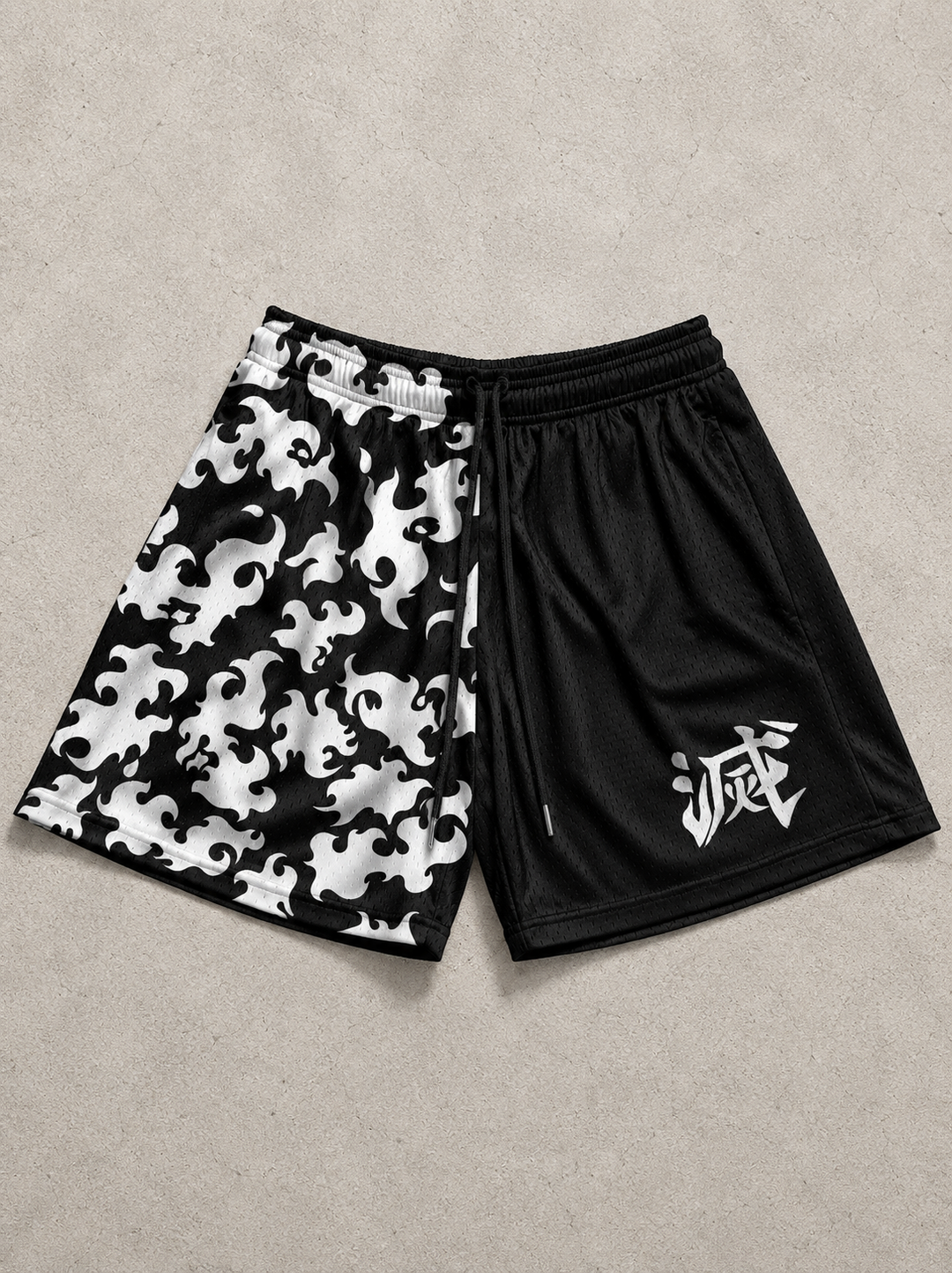 Destroy Kanji Shorts - Black