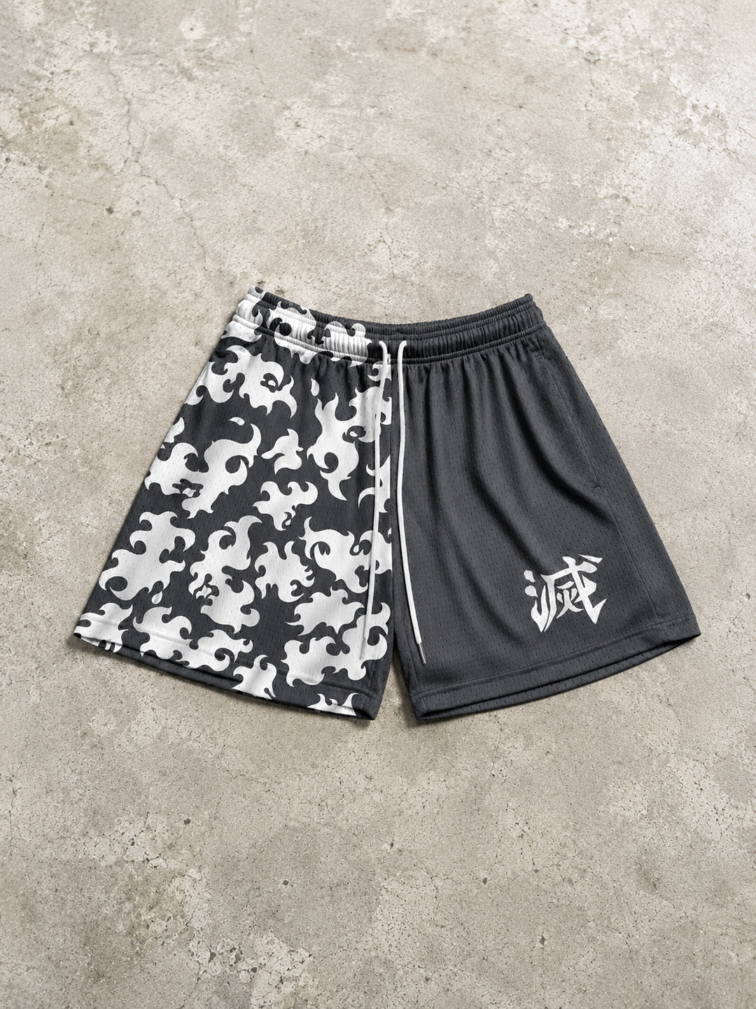 Destroy Kanji Shorts - Grey