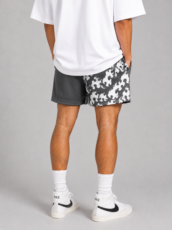 Destroy Kanji Shorts - Grey
