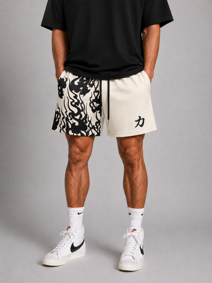 Strength Kanji Shorts - Cream