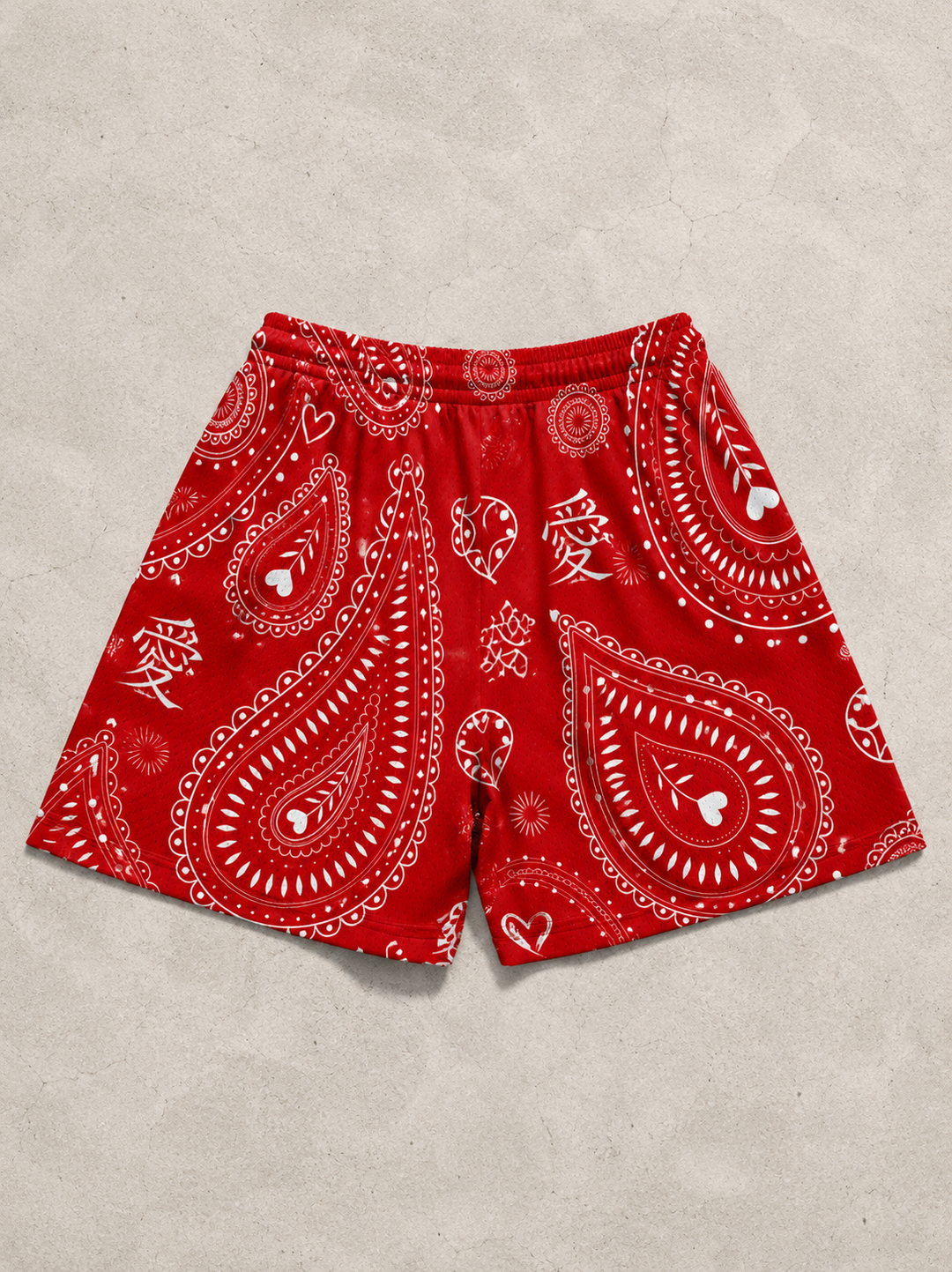 Love Kanji Shorts - Red