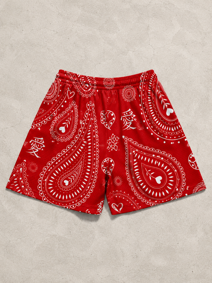 Love Kanji Shorts - Red