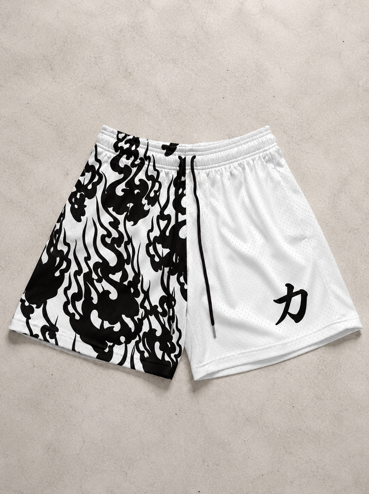 Strength Kanji Shorts - White
