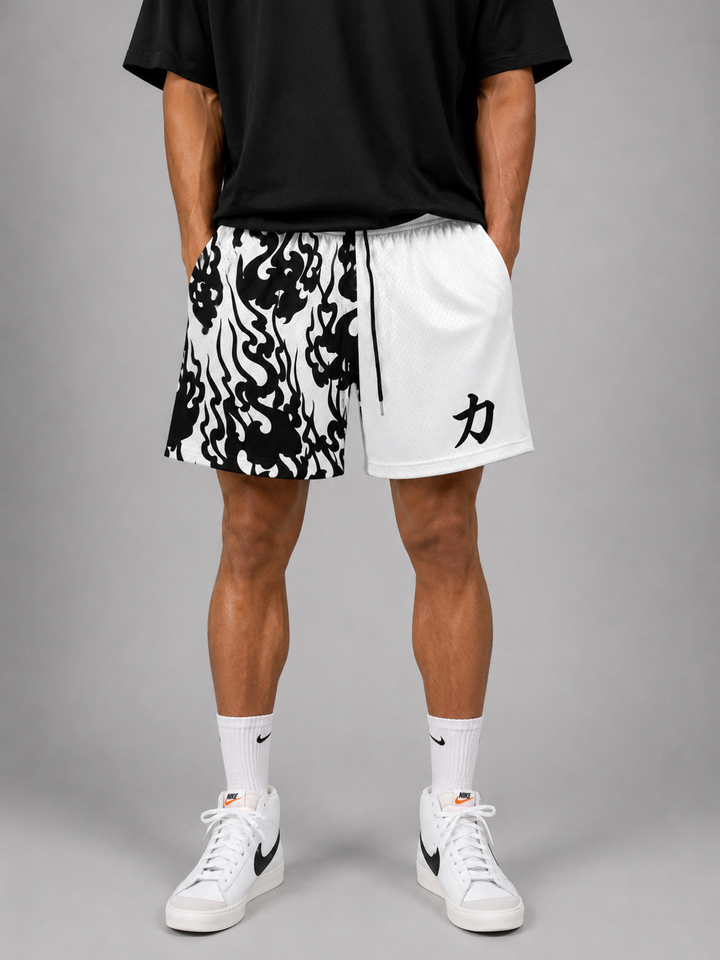 Strength Kanji Shorts - White