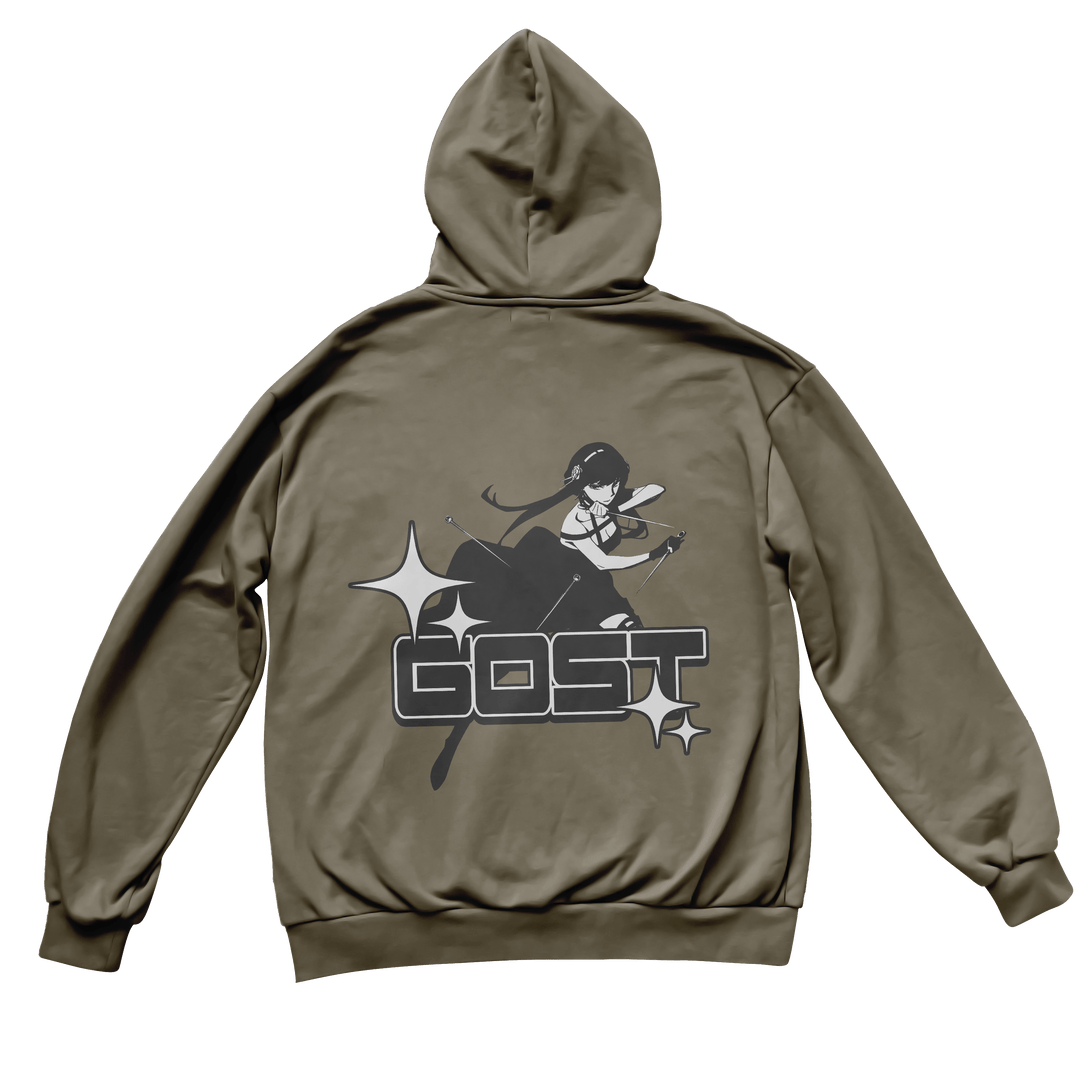 Oversized Haku's Revenge Zip Up - Stone