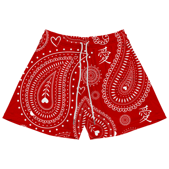 Love Kanji Shorts - Red